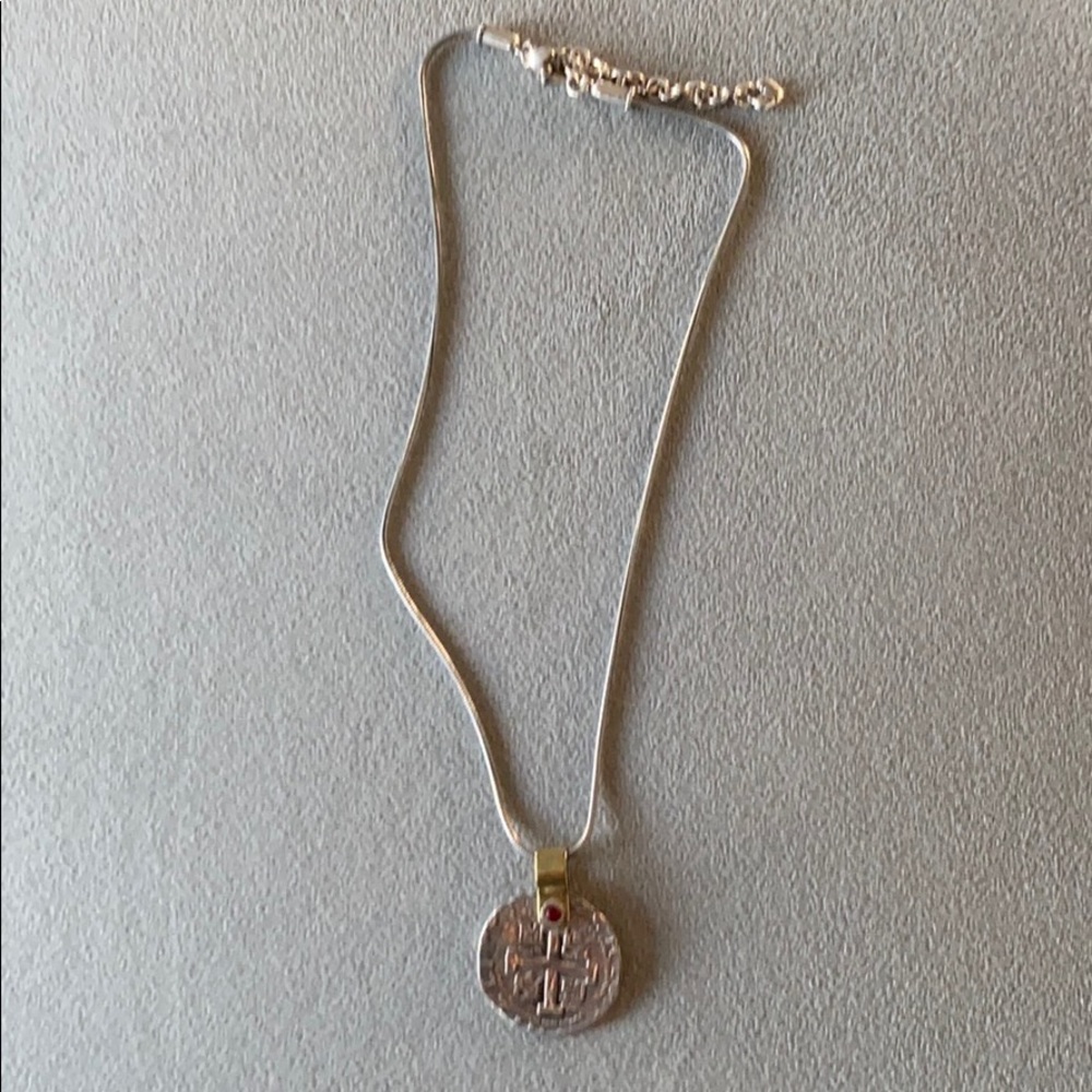 Brighton Devotion Doubloon Cross Coin Necklace